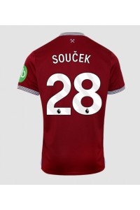 West Ham United Tomas Soucek #28 Jalkapallovaatteet Kotipaita 2025-26 Lyhythihainen